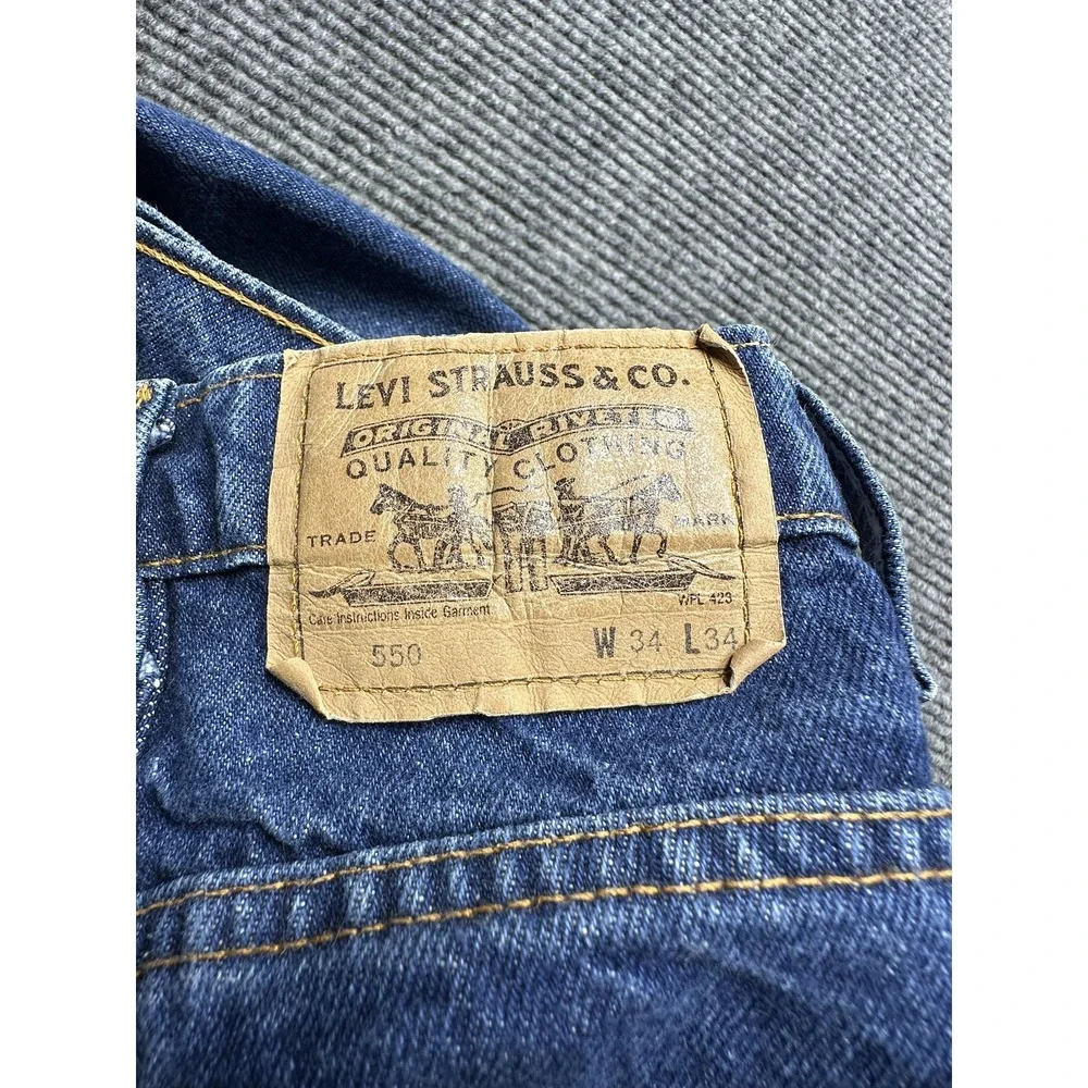 Vintage Levis 550 Jeans Mens 34x34*‎ Blue Denim Relaxed Fit Tapered Leg 90s